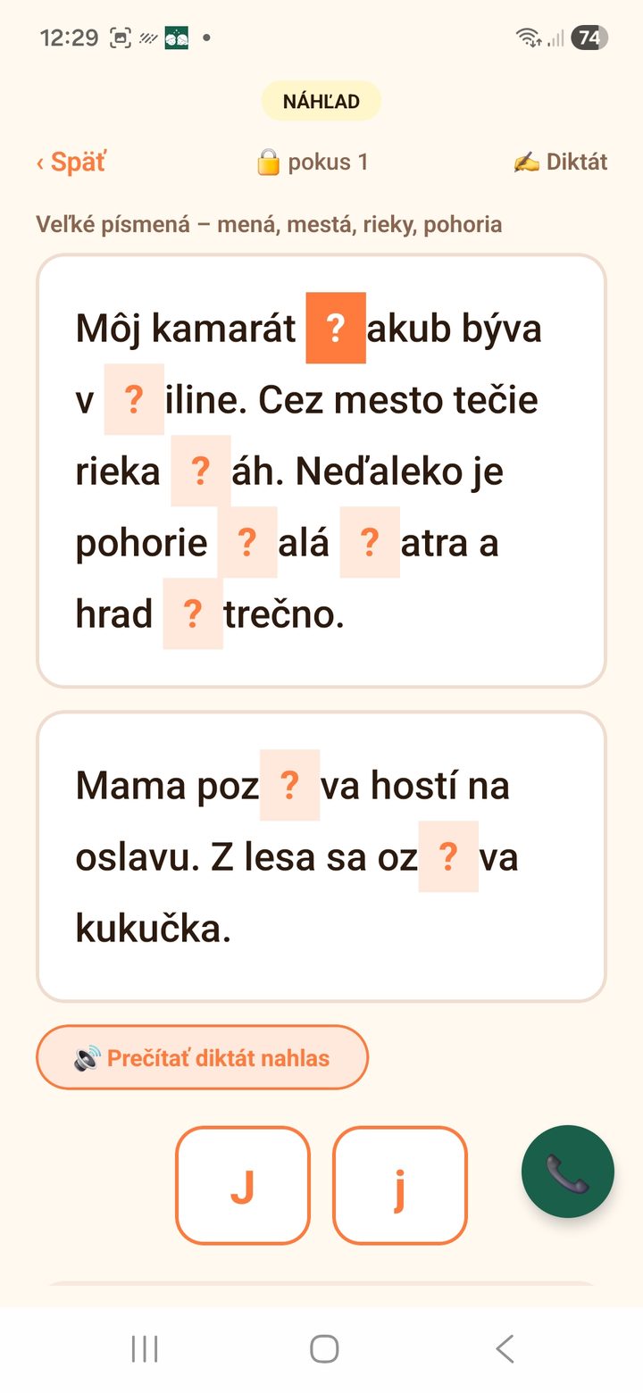 Diktát – 3. ročník – veľké písmená, vybrané slová po Z