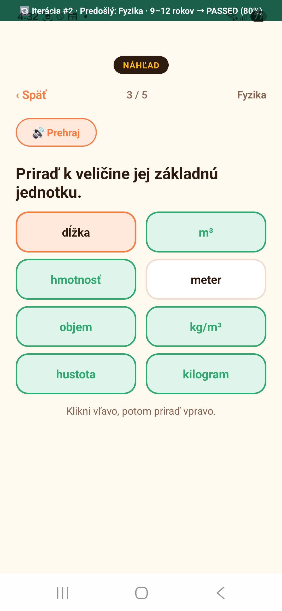 Fyzika 9-12 — priraď veličine základnú jednotku