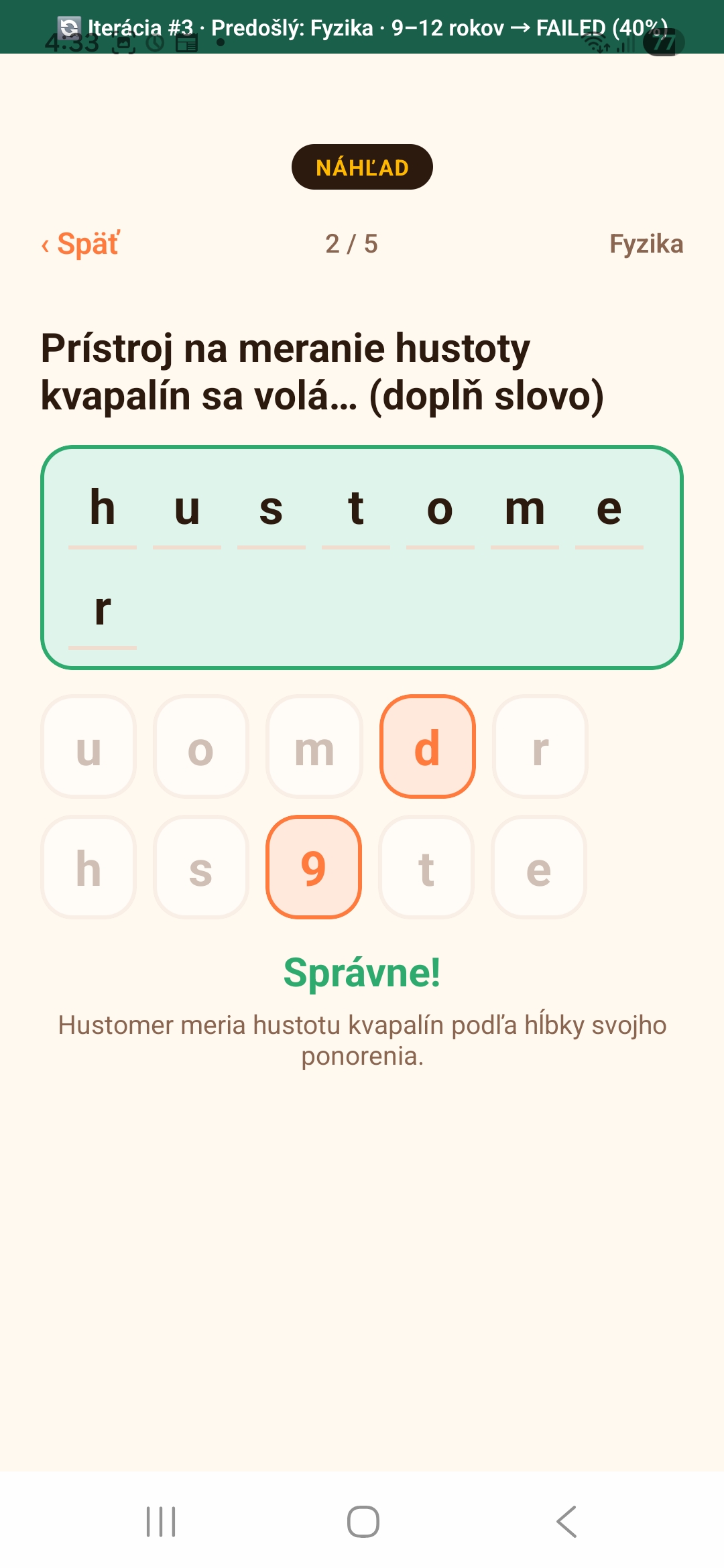 Fyzika 9-12 — doplň slovo — hustomer