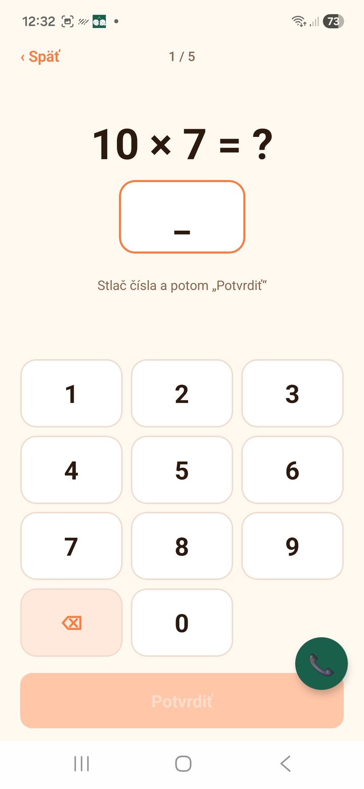 Násobilka a delenie – 10 × 7